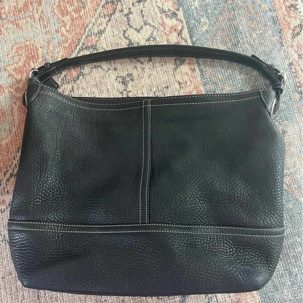 Coach Black Leather Shoulder Bag - Picture 8 of 13